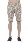 PT Torino Men's Beige Cotton Bermuda Shorts