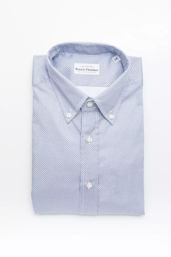 Robert Friedman Men's Light Blue Cotton Shirt