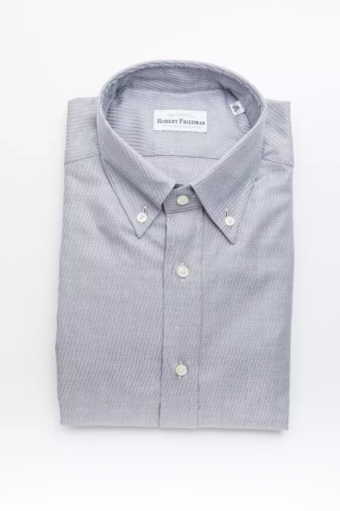 Robert Friedman Men's Beige Cotton Shirt