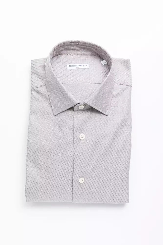Robert Friedman Men's Beige Cotton Shirt