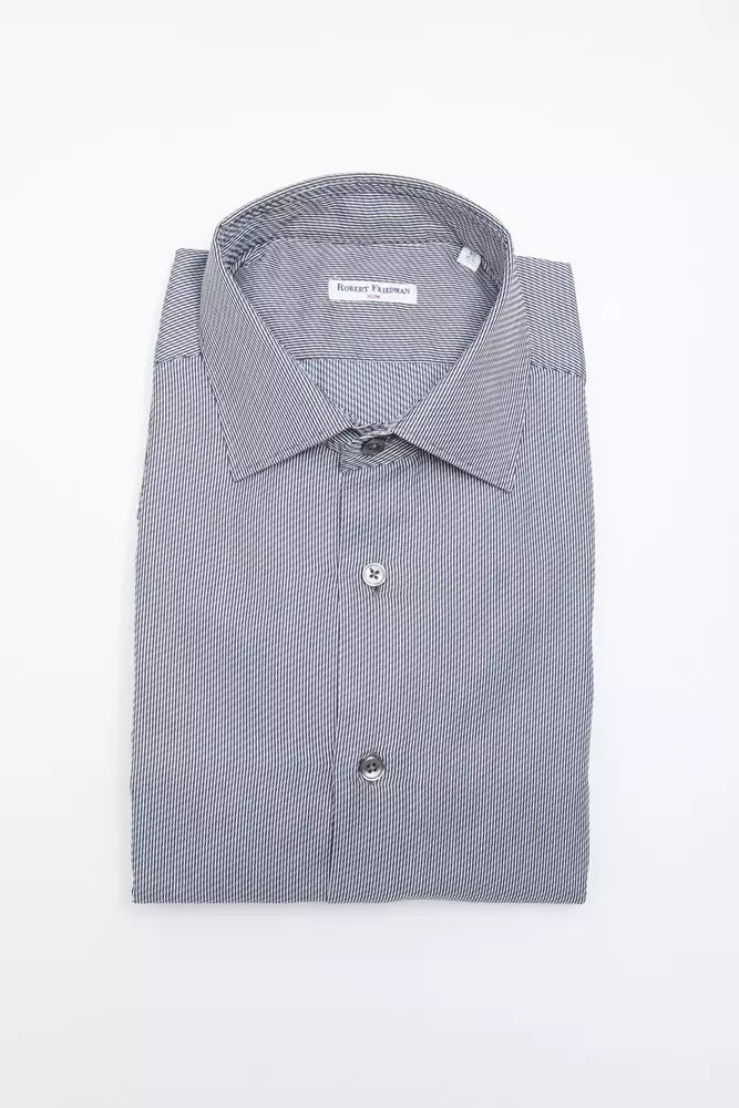Robert Friedman Sky Blue Men's Cotton Shirt