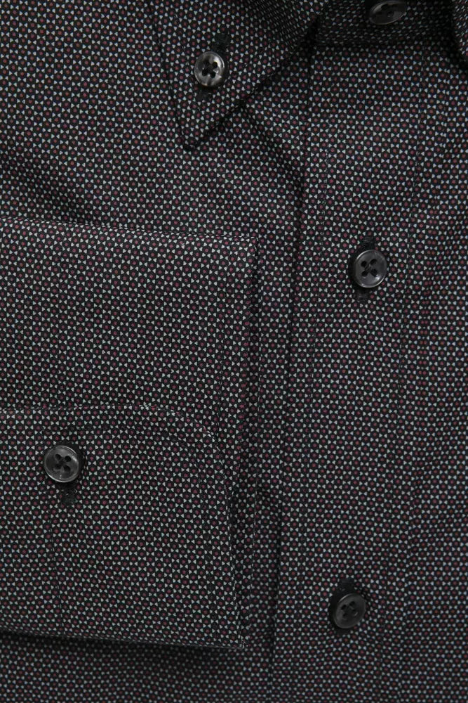 Robert Friedman Men's Black Cotton Shirt