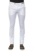 PT Torino Weiße Baumwollhose für Herren, Slim Fit
