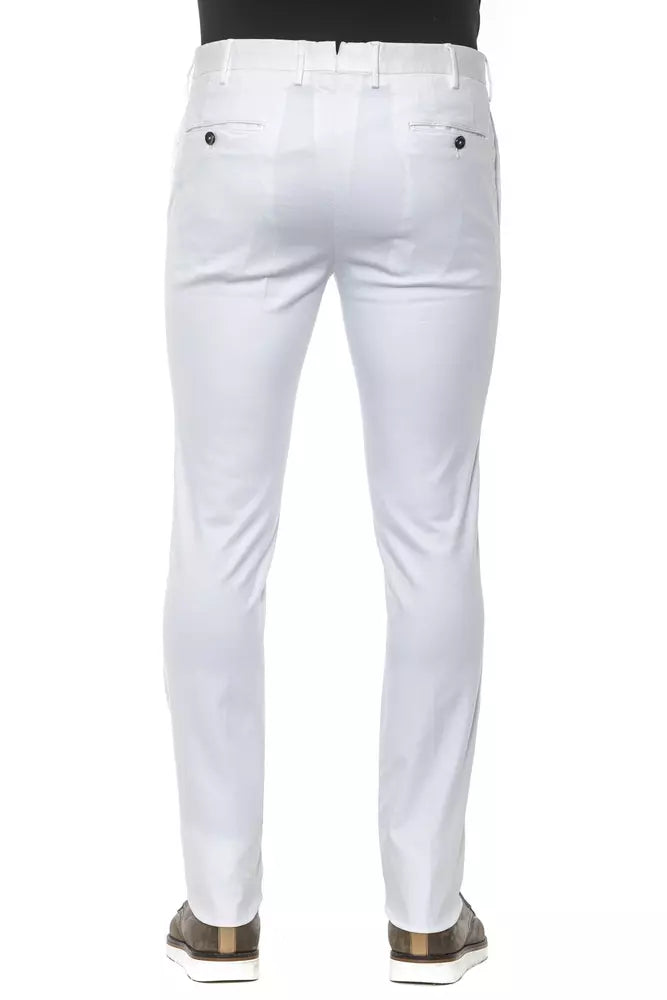 PT Torino Weiße Baumwollhose für Herren, Slim Fit