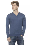 Billionaire Italian Couture Elegant Men's Cashmere V-Neck Sweater