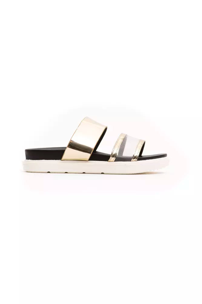 Péché Originel Golden Polyethylene Sandals