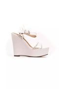 Péché Originel Women's White Polyethylene Wedge Sandals