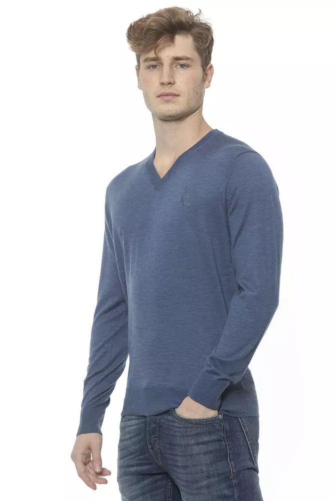 Billionaire Italian Couture Elegant Men's Cashmere V-Neck Sweater