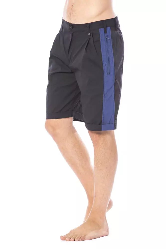 Verri Schwarze Baumwoll-Bermuda für Herren