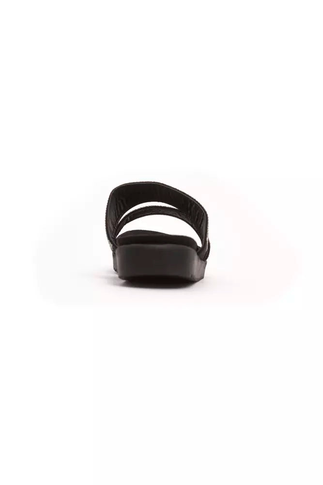 Péché Originel Silberne Textil-Sandalen für Damen