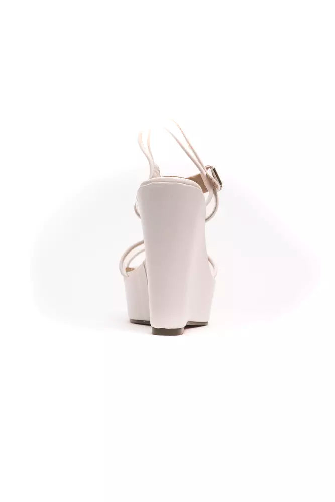 Péché Originel Women's White Polyethylene Wedge Sandals