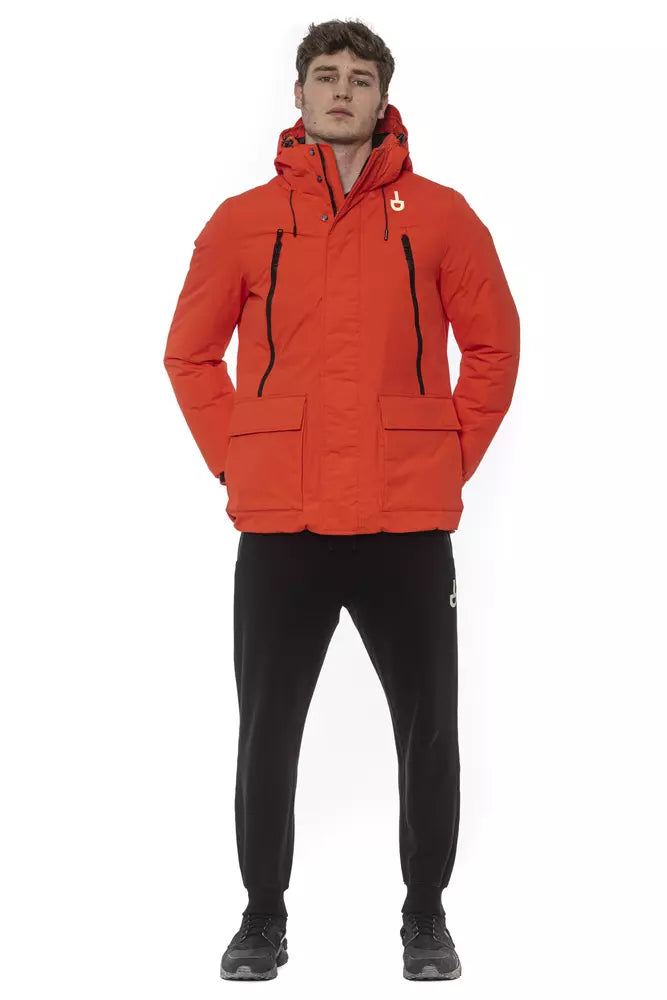 Tond Rote Polyester-Jacke für Herren
