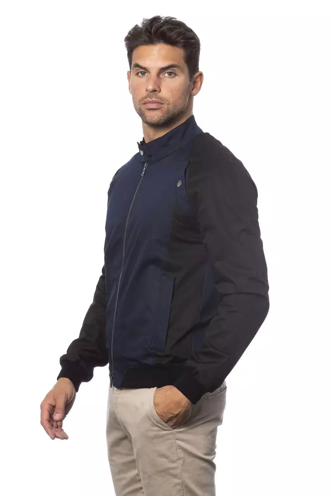 Verri Men's Cotton Bomber Jacket in Blue