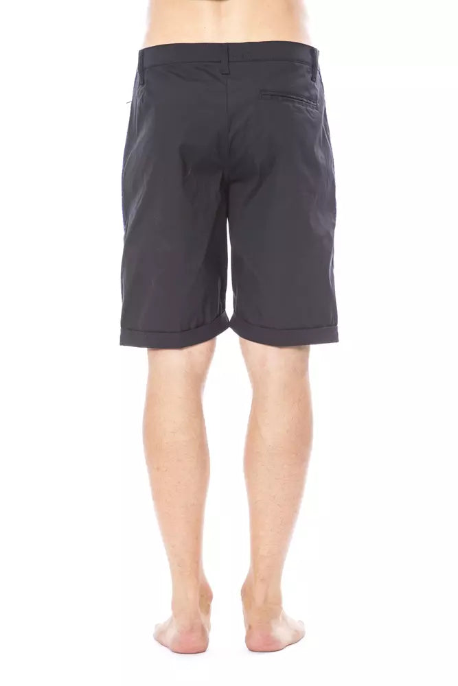 Verri Schwarze Baumwoll-Bermuda für Herren