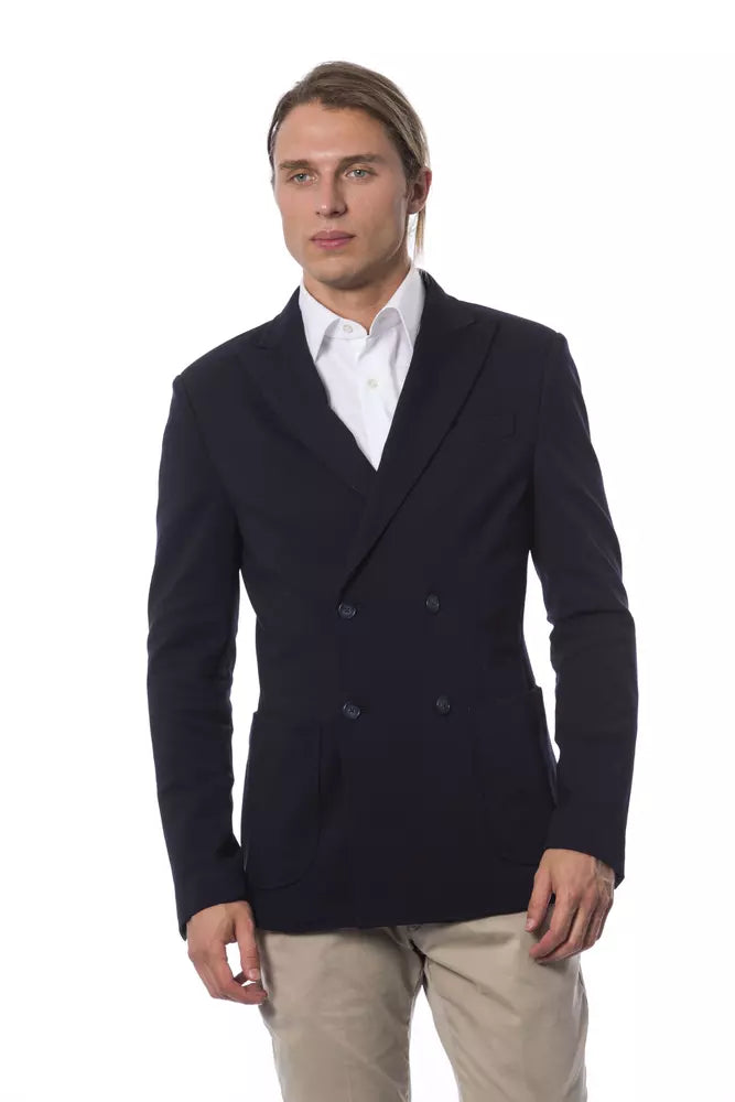 Verri Men's Blue Viscose Blazer