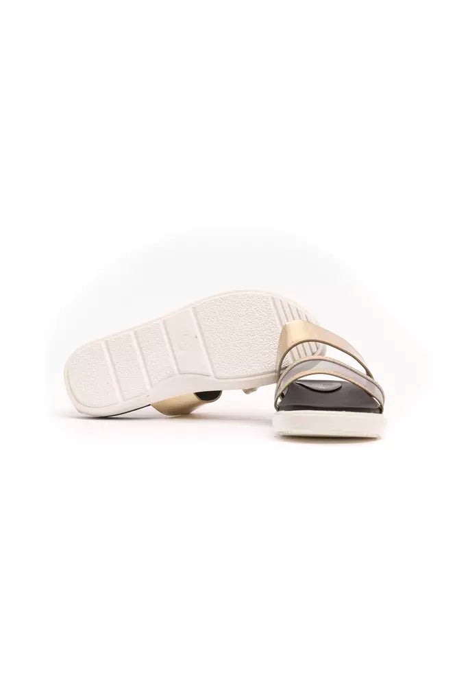 Péché Originel Golden Polyethylene Sandals