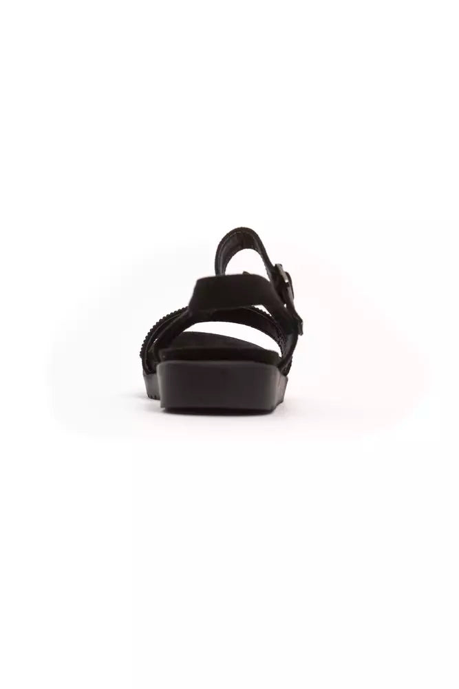 Péché Originel Black Textile Sandals for Women