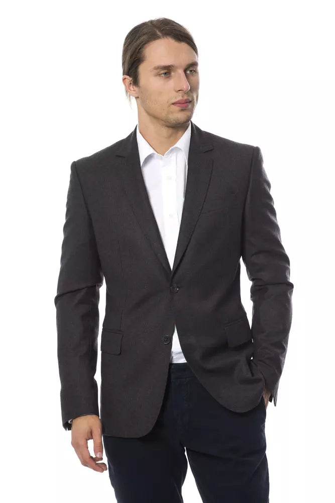 Verri Grauer Wollblazer für Herren