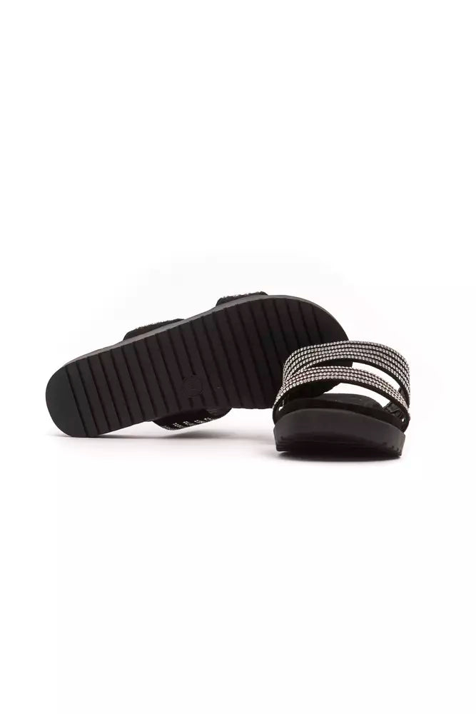 Péché Originel Silberne Textil-Sandalen für Damen