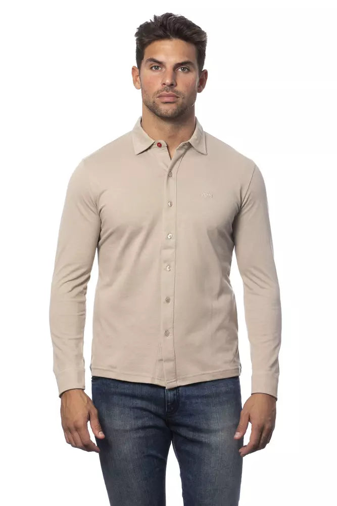 Verri Men's Beige Cotton Shirt