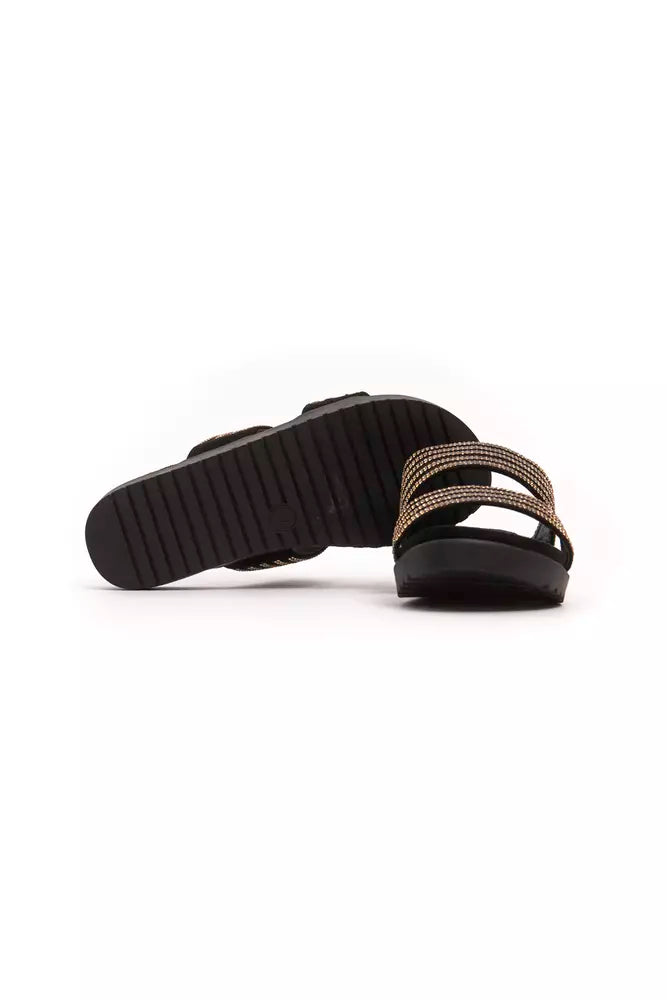 Péché Originel Women's Gold Textile Sandals
