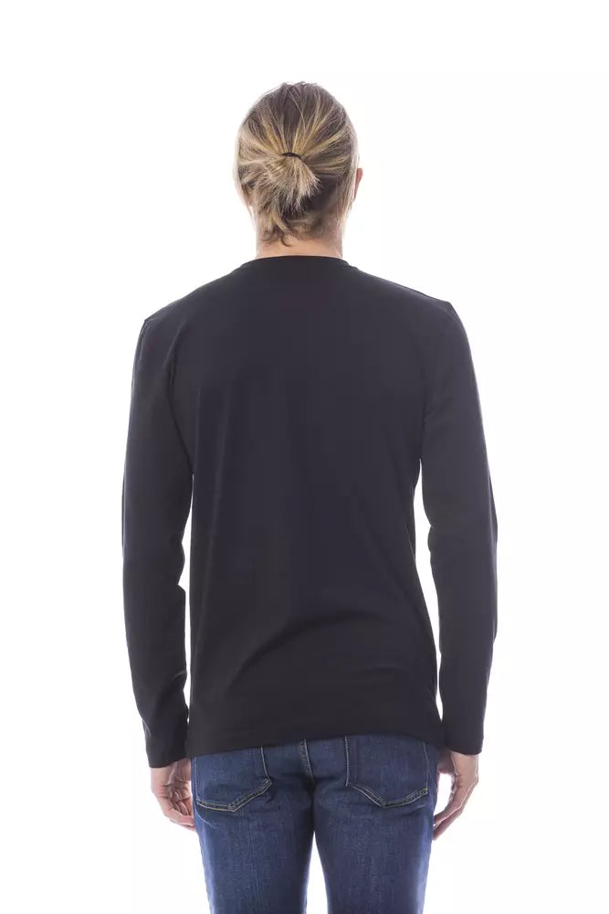 Verri Schwarzes Baumwoll-T-Shirt für Herren