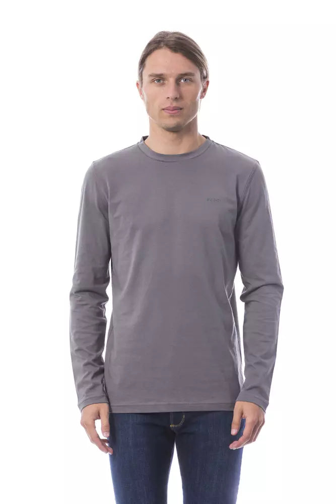 Verri Graues Baumwoll-T-Shirt für Herren