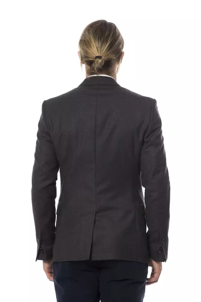 Verri Grauer Wollblazer für Herren