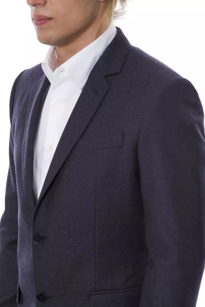 Verri Blauer Wollblazer für Herren