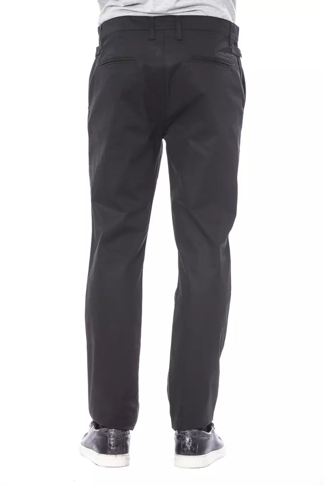 Verri Men's Black Cotton Trousers