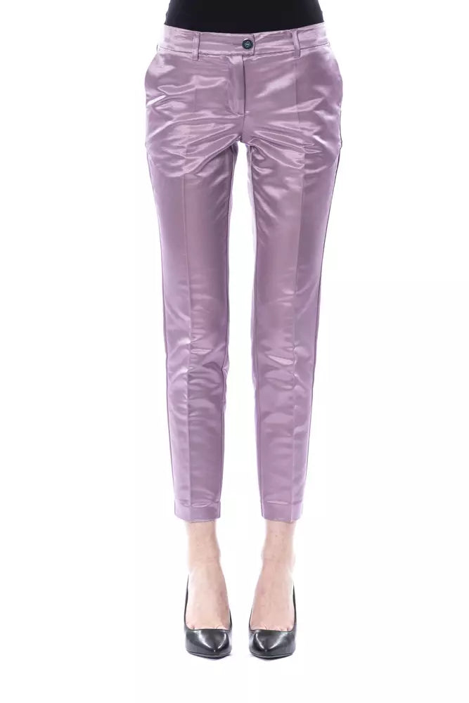 BYBLOS Lila Damenhose aus Baumwolle