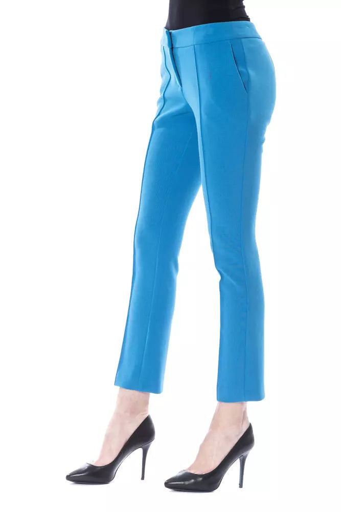 BYBLOS Hellblaue Damen-Skinny-Hose aus Polyester