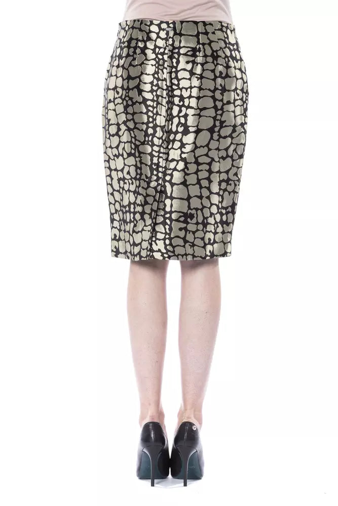 BYBLOS Gold Viscose Women's Skirt