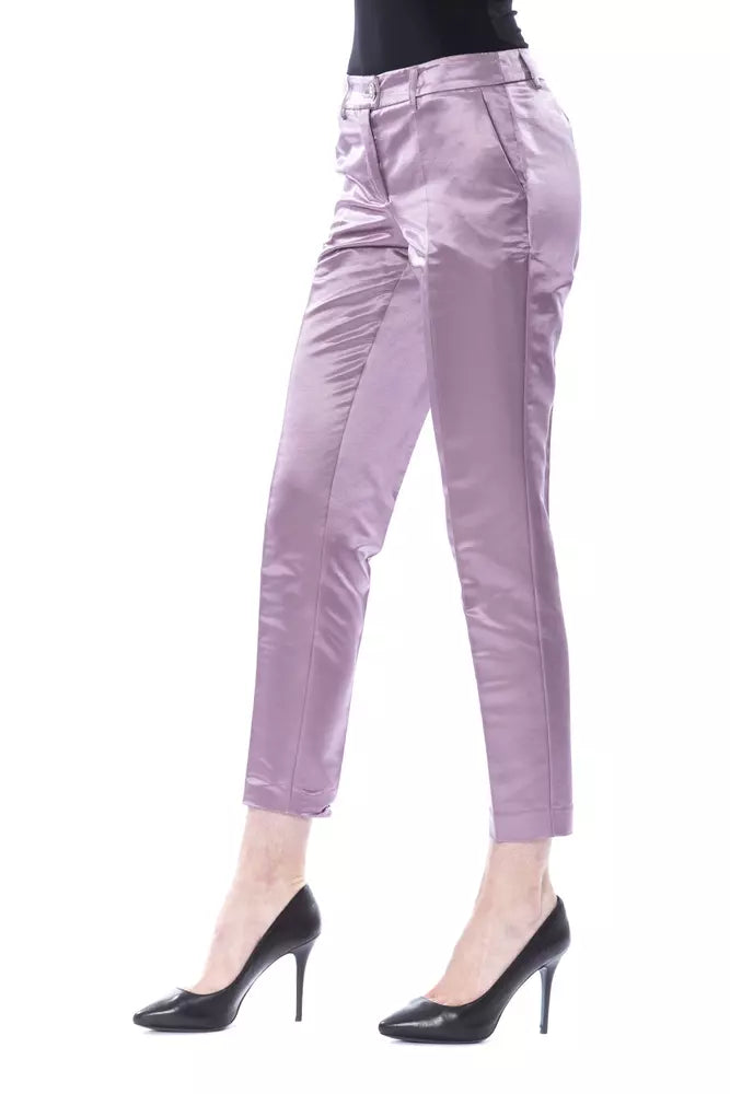 BYBLOS Lila Damenhose aus Baumwolle