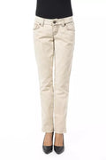 BYBLOS Women's Beige Cotton Jeans