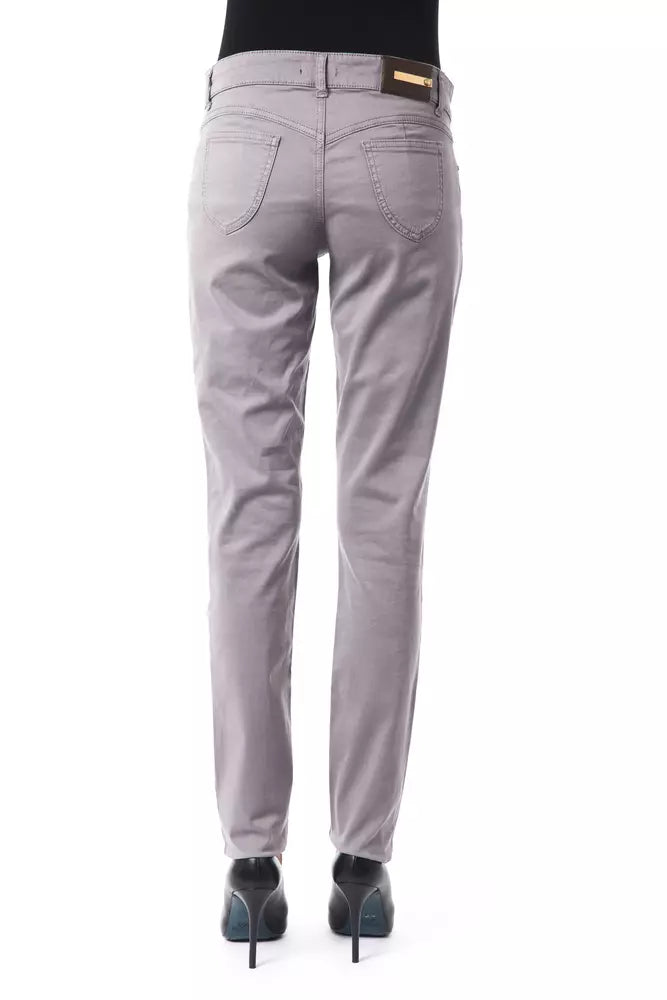 BYBLOS Graue Damenhose aus Baumwolle