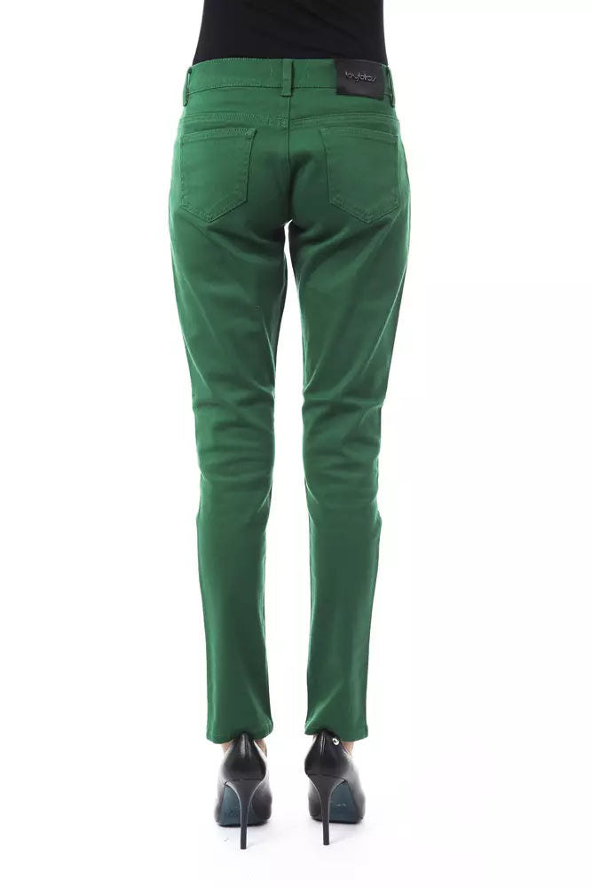 BYBLOS Damenhose aus grünem Baumwollstoff