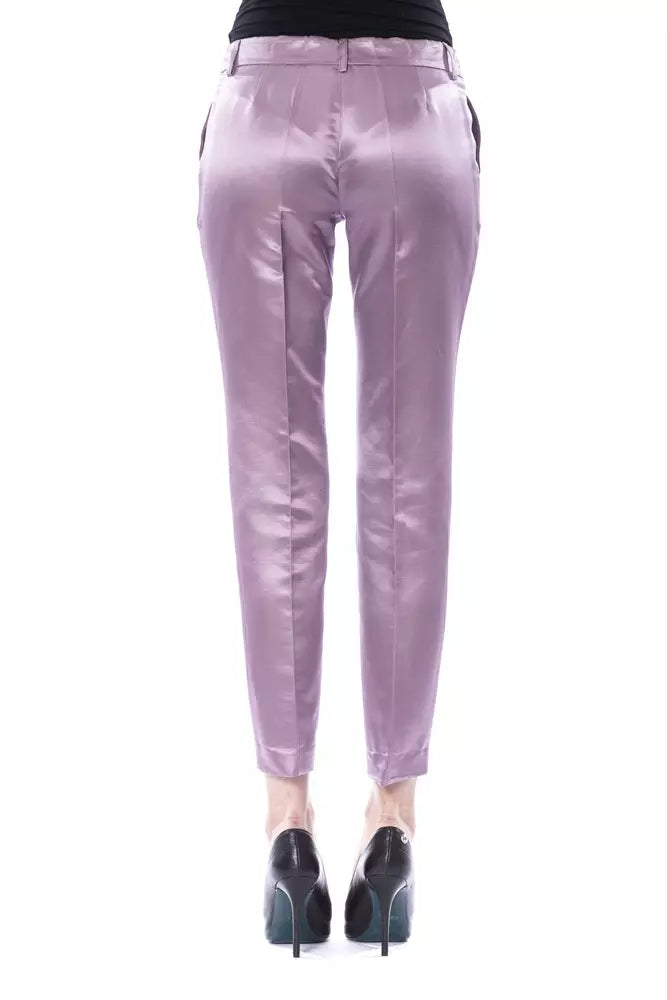 BYBLOS Lila Damenhose aus Baumwolle
