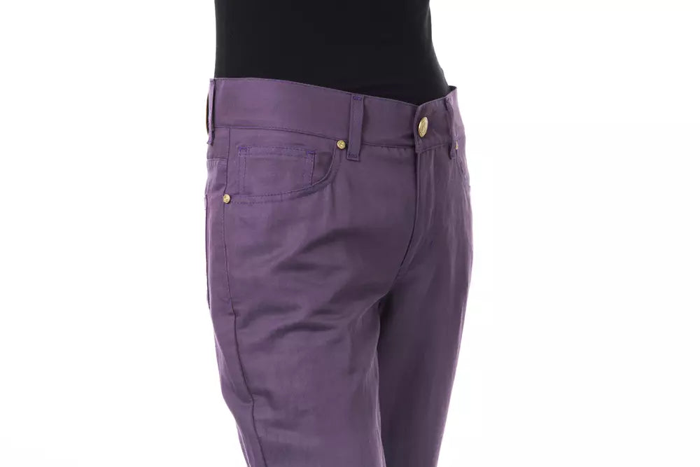 BYBLOS Lilac Cotton Women's Trousers