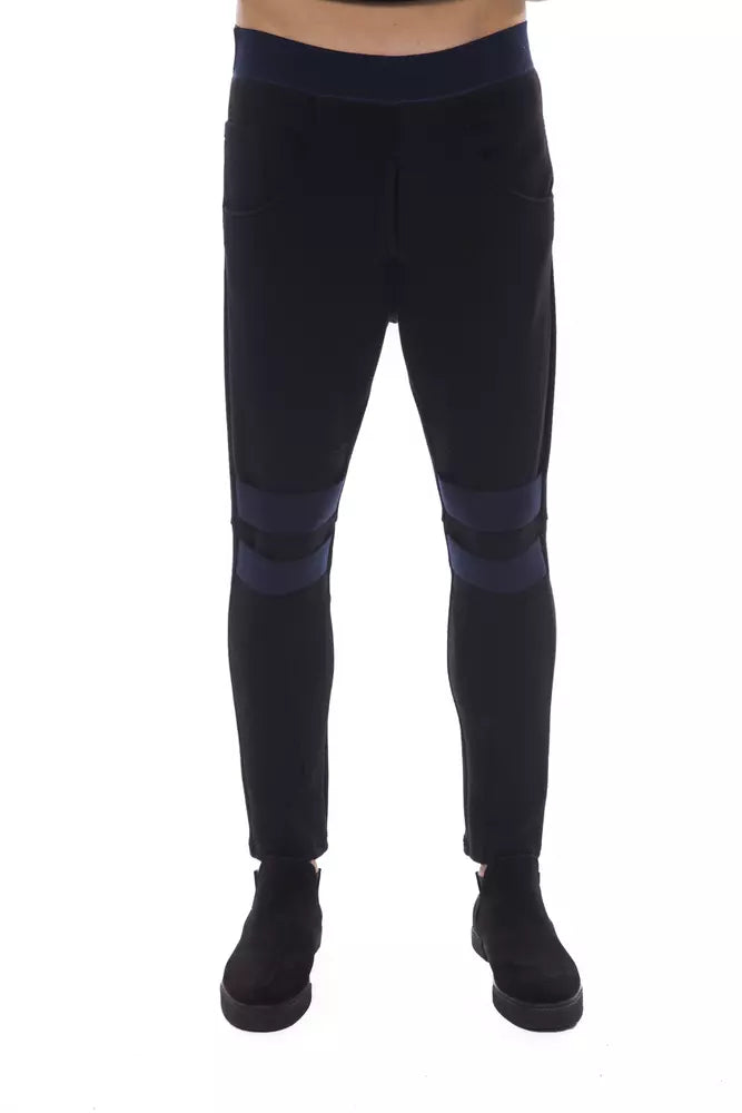 Nicolo Tonetto Black Men's Viscose Trousers