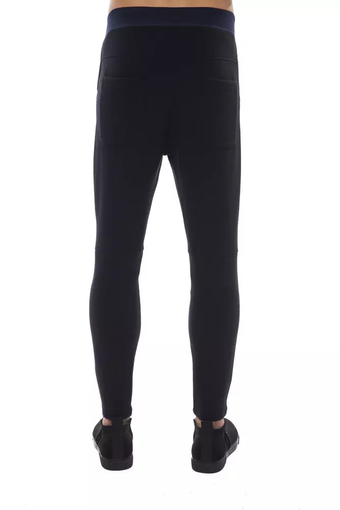 Nicolo Tonetto Black Men's Viscose Trousers