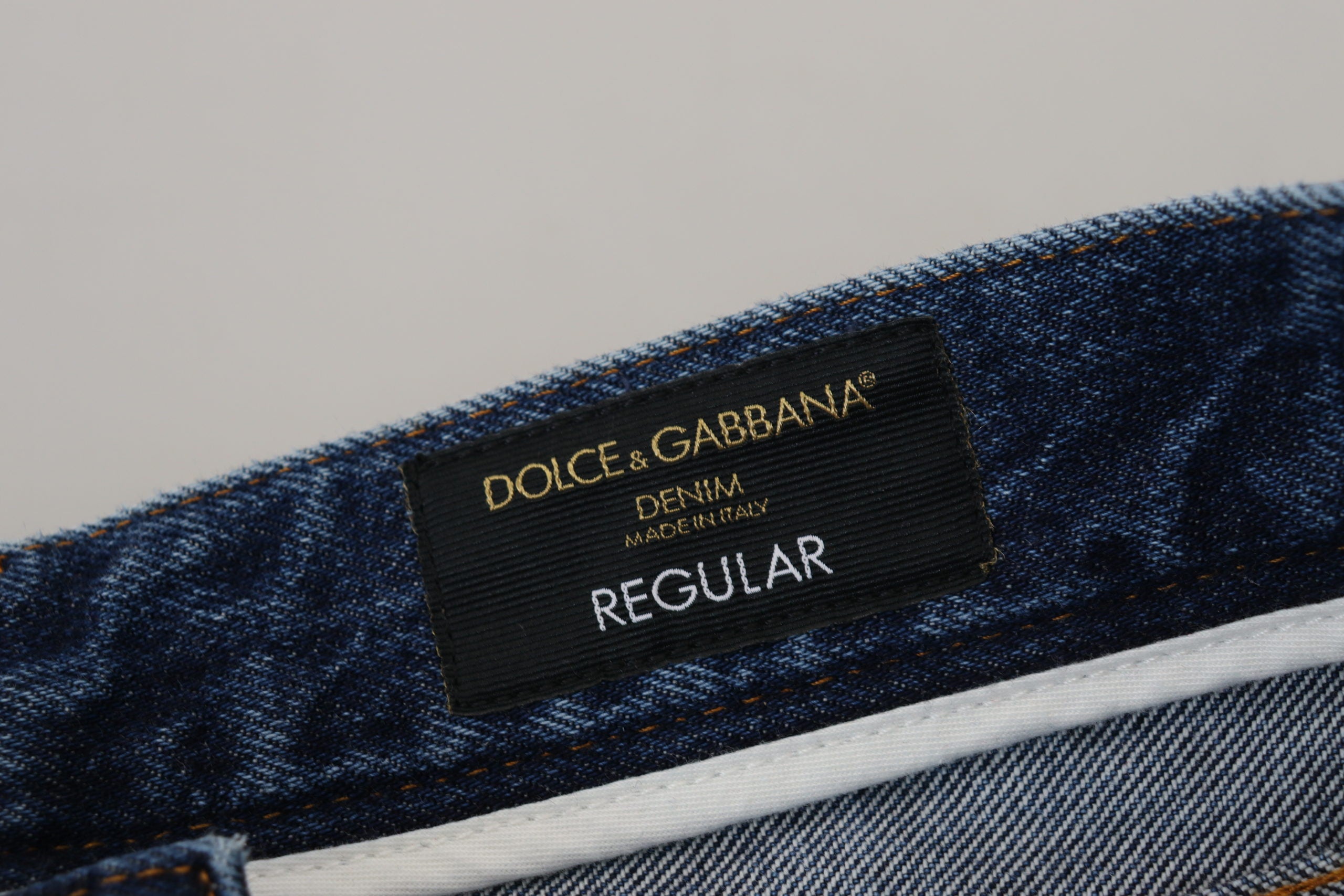 Dolce & Gabbana Blue Cotton Distressed Men's Denim Jeans
