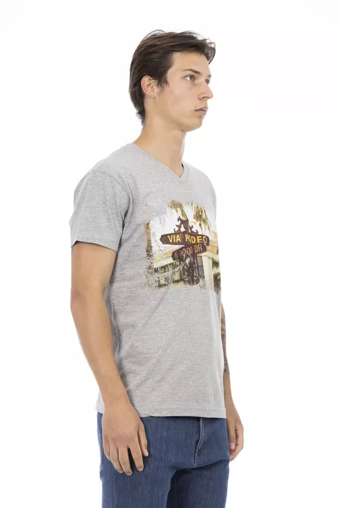 Men's Trussardi Action Grey Cotton T-Shirt