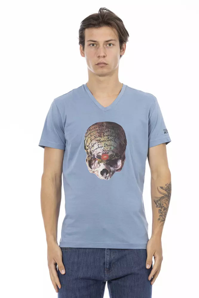 Trussardi Action Men's Light Blue Cotton T-Shirt