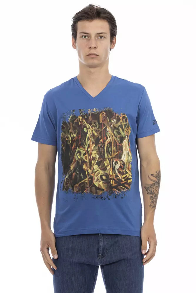 Trussardi Action Baumwoll-T-Shirt für Herren in Saphirblau