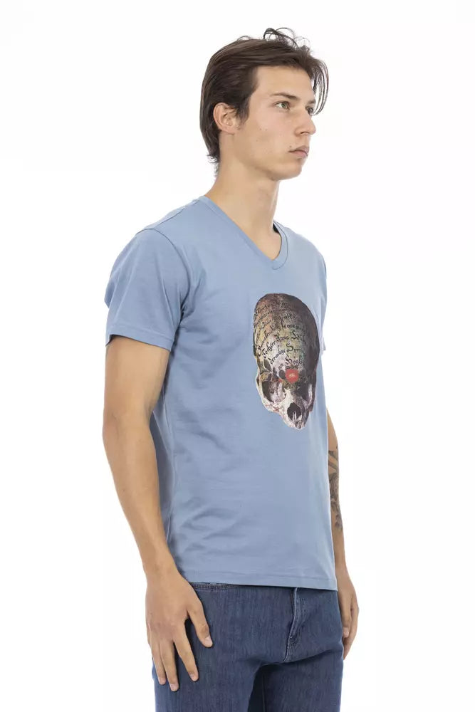 Trussardi Action Men's Light Blue Cotton T-Shirt