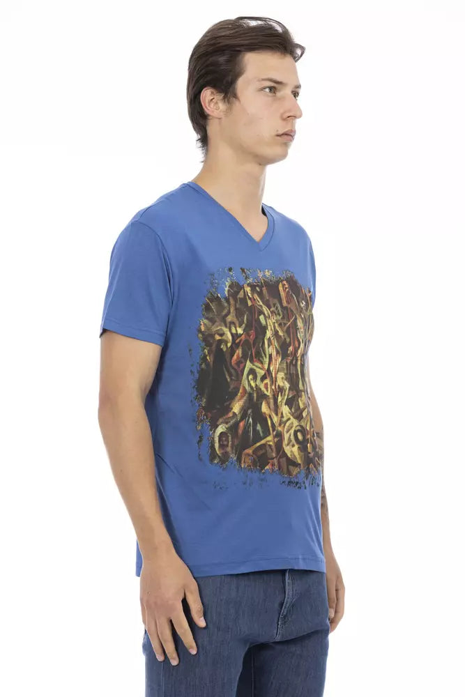 Trussardi Action Baumwoll-T-Shirt für Herren in Saphirblau