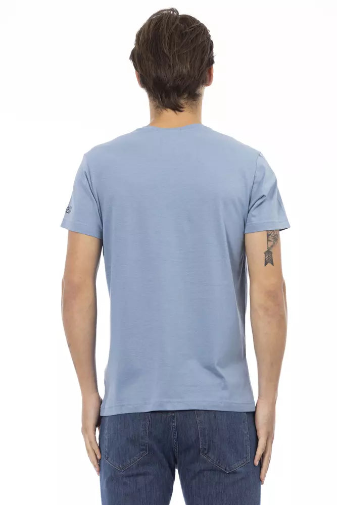 Trussardi Action Men's Light Blue Cotton T-Shirt