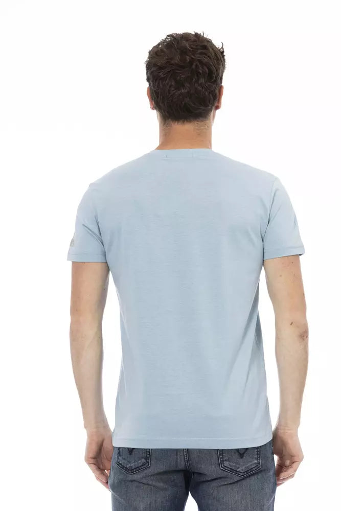 Trussardi Action Hellblaues Polyester-T-Shirt