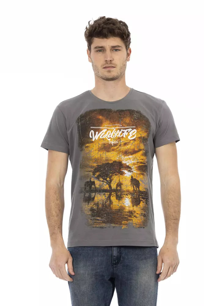 Trussardi Action Men's Grey Cotton T-Shirt